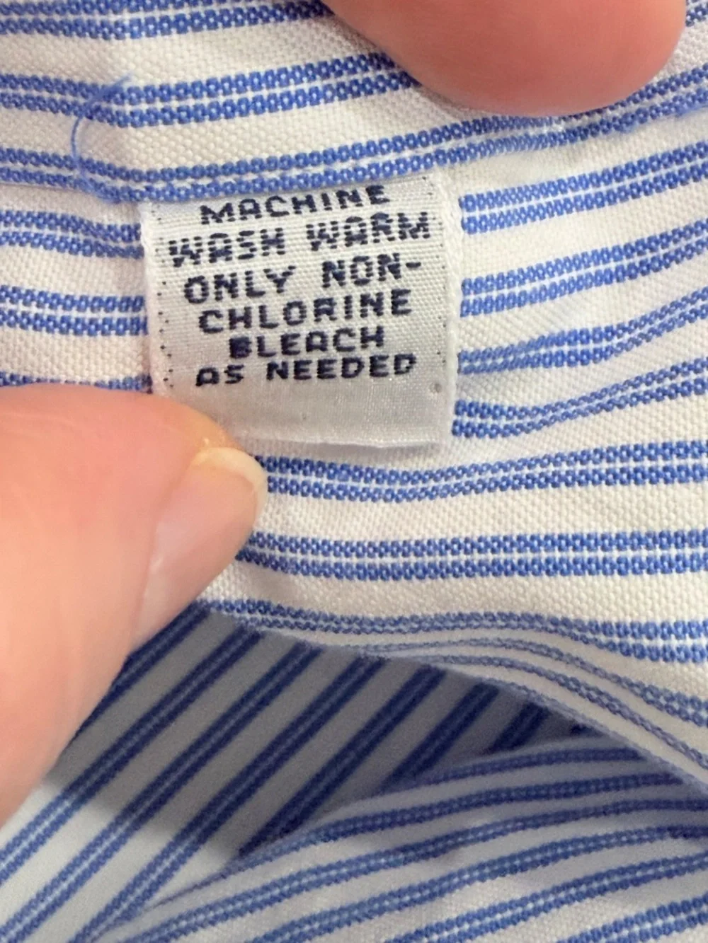 Polo Ralph Lauren Lowell Dress Shirt Mens 18 32/33 Blue Stripe 100% Cotton